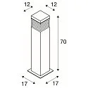 SLV Floor lamp ARROCK GRANITE 70, E27, max. 15W, Granit, salt & pepper