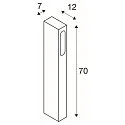 SLV Floor lamp SLOTBOX 70, square, anthracite, 4,3W LED, warmwhite