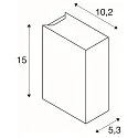 LED Wall luminaire QUAD 2 XL, square, 8,6W, COB LED, 3000K, 110°, white