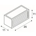 Wall luminaire BOX-L E27, square, E27, max. 18W,, white