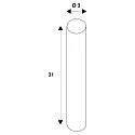 SLV Extension rod for NEW MYRA 1 & 2 Lampheads, anthracite