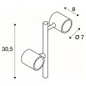 Outdoor luminaire NEW MYRA 2 Lamphead, GU10, max. 2x4,5W, IP44, anthracite