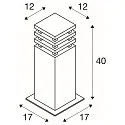 SLV LED Outdoor Floorlamp RUSTY SQUARE 40, IP55, 40 x 12 x 12cm, 8.6W 3000K 90lm, FeCSi steel rust color