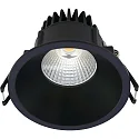 recessed luminaire VELIA round IP44, black matt dimmable 11W 3000K