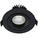 recessed luminaire VELIA TILT round IP44, black matt dimmable 11W 650lm 2700K