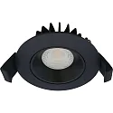 recessed luminaire VELIA LOW PROFILE round IP44, black matt dimmable 5,5W 310lm 2700K