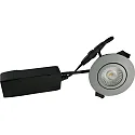 recessed luminaire LOW PROFILE round IP54, grey dimmable 6W 450lm 2700K