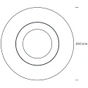 SLV cover VELIA round, 6 pieces, brushed aluminium