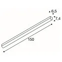 SLV BENA LED Ceiling luminaire, 150cm, white, 3000K