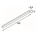 BENA LED Ceiling luminaire, 150cm, white, 3000K