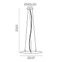 pendant suspension LISBOA 3-fold, DALI controllable