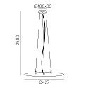 pendant suspension LISBOA 3-fold, DALI controllable