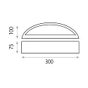 ACB Wall luminaire ALBA 16/3386-30, Up & Down, 30cm, E14 max. 15W, paintable plaster, white