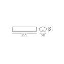ACB mirror luminaire ALDO 16/3432-35 IP44, chrome, opal