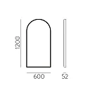 ACB mirror with lighting GIORGIA 3994, black