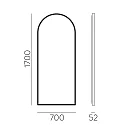 ACB mirror with lighting GIORGIA 3994, black