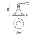 Recessed spot ANTENA 3788/10, GU10 max. 10W (LED), black