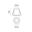 ACB downlight DOT 3949/4 IP20, white