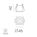 recessed luminaire INVISIBLE 3980/45 IP20