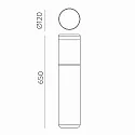 ACB bollard lamp BRISK 2085 IP65, anthracite