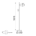 ACB floor lamp GINA GU10 IP20, white 