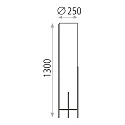 ACB floor lamp NAOS 130 with switch E27 IP20, gold 