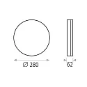 LED bathroom and outdoor luminaire MADISON 3497/28, IP54, 24W 3000-6500K 1989lm, white, with motion detector