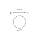 ceiling luminaire ROMA 3974/60 with diffuser IP20