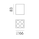 ACB ceiling luminaire INVISIBLE 3980/66 IP20, white