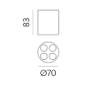 ceiling luminaire INVISIBLE 3980/70 IP20