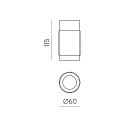 ACB ceiling luminaire LUX 3989/6 IP20, black, black glossy