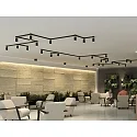 ACB ceiling luminaire LUX 3989/6 IP20, gold, black glossy