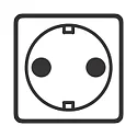 socket F-TYPE GERMAN (NO 4417 /-19) with cover, german version, grey