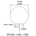 Albert ball luminaire PLUG-N-PLAY Ø 500MM with lamp socket E27 IP65, white