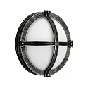Outdoor Wall / Ceiling luminaire Type No. 6230, round, Ø 28cm, IP44,E27 QA55 max. 57W,cast alu acrylic glass, black-silver