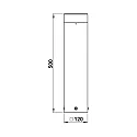 socket luminaire TYPE NO 2293 square, long, switchable IP54, anthracite