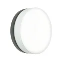 Outdoor LED Wall and Ceiling luminaire Type No. 6308, IP65, Ø 25cm, 24W 3000K 2400lm, anthracite / glass opal