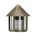 Outdoor Wall luminaire Country style Conical roof modern Type No. 3222, half shape, direct mounting, E27, brown brass