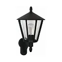 Outdoor Wall luminaire Country style modern Type No. 1814, standing with bracket, E27 QA55 max. 57W, cast alu, black matt