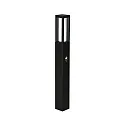 Bollard light Type No. 2066 with motion sensor 90°, IP44, height 90cm, E27 max. 20W (LED), cast alu / opal glass, black matt