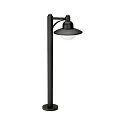 Path light Country style Hat shape round Type No. 4150, IP44, 90cm, E27 QA55 max. 57W, cast alu / opal glass, black matt