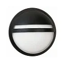 Outdoor Wall luminaire Type No. 6106, IP44, Ø 28cm, E27 QA55 max. 57W, black matt / opal glass