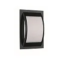 Outdoor Wall and Ceiling luminaire Type No. 6199, IP44, 20 x 30cm, E27 QA55 max. 57W, cast alu / opal glass, black matt