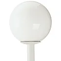 Outdoor Ball top light Type No. 0850 for Ø 6cm Mast light, Ø 35cm, E27 A60 max. 100W, cast alu, white / plastic white