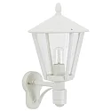Outdoor Wall luminaire Country style modern Type No. 1814 with motion detector (Type No. 1815), E27, cast alu, white matt