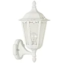 Outdoor Wall luminaire Country style Type No. 1818, standing with wall bracket, IP23, E27 QA55 57W, cast alu / glass, white