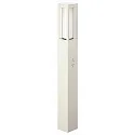 Bollard light Type No. 2066 with motion detector 90°, IP44, height 90cm, E27 max. 20W (LED), cast alu / opal glass, white
