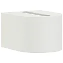 LED Outdoor Wall spot Type No. 2338 - 2-sided, tight/tight, round, IP44, 230V AC/DC,6W 3000K 660lm, lens clear, white