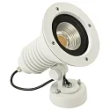 LED Outdoor Wall spot Type No. 2381, IP54, 29W 3000K 4480lm 30°, rotatable, swiveling, dimmable, cast alu / glass, white matt