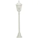 Path light Country style Type No. 4142, 115cm, E27 QA55 max.57W, cast alu / cathedral glass, white